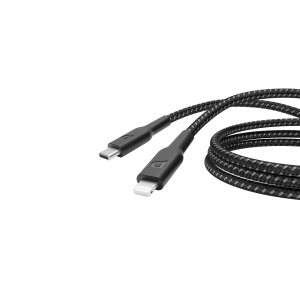 Powerology Braided USB-C To Lightning Data & Fast Charge Cable-Black