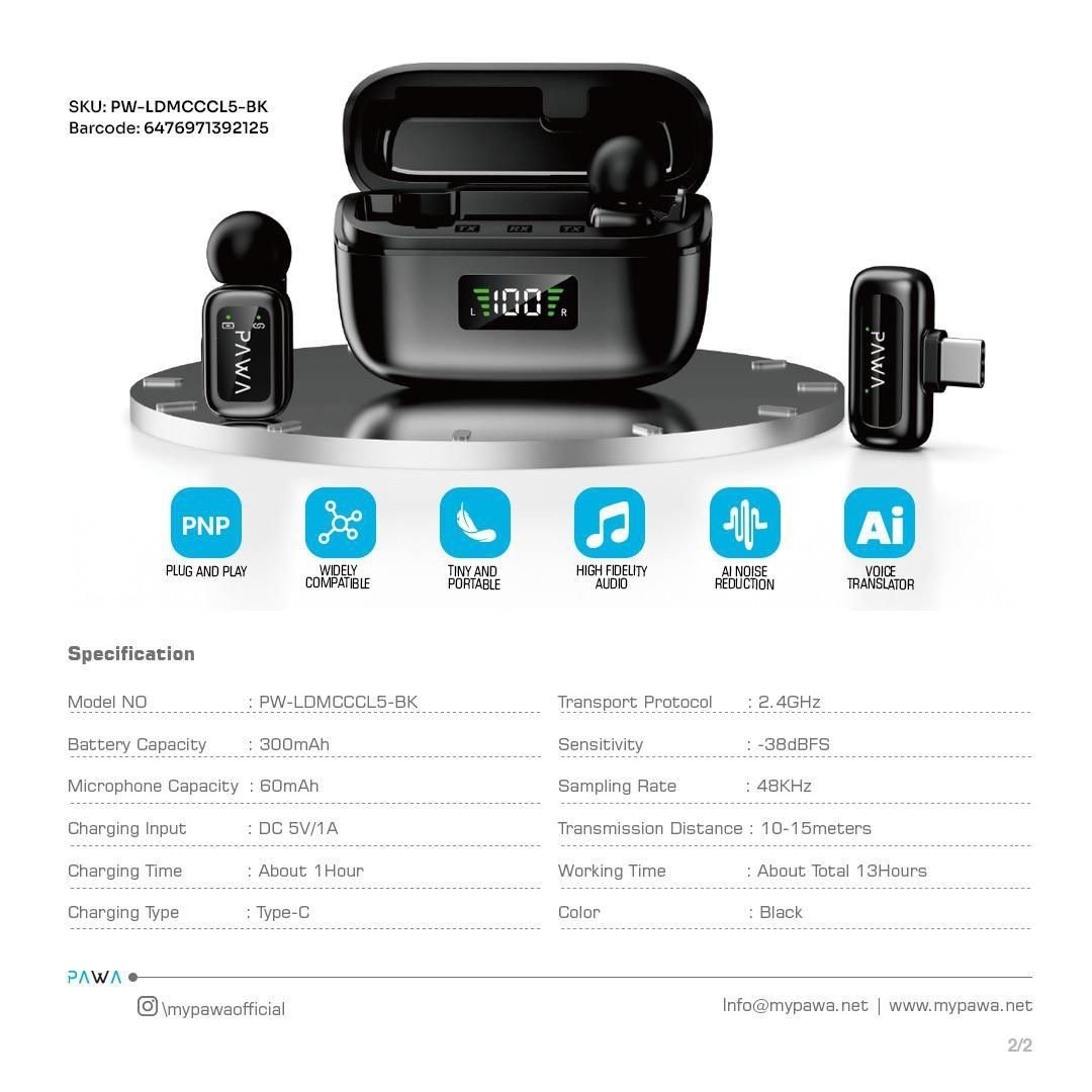 *Pawa* Mike M6 Microphone With AI Voice Modulation.