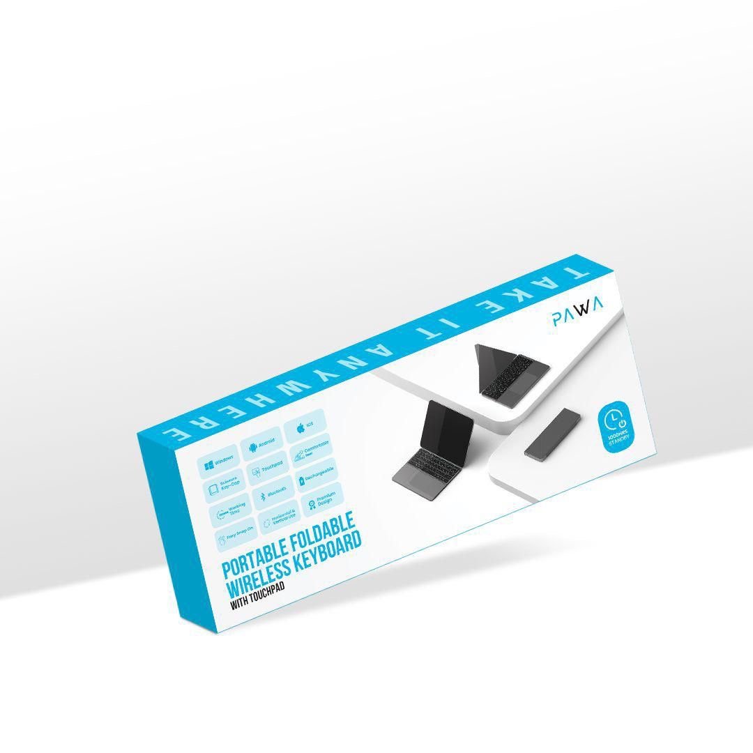 Pawa* Portable foldable wireless keyboard with Touchpad