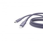 Powerology Braided USB-C To Lightning Data & Fast Charge Cable-Purple