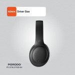 Porodo Soundtec PRIMO Wireless Headphone ENC & Low- Latency Gaming Mode.