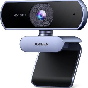 UGREEN 1080P Webcam with Microphone, Full HD USB Web Camera, Adjustable FOV, Noise-Canceling, Plug and Play, Auto Light Correction, Video Webcam for..