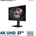 Powerology 27" 4K Office Monitor with RGB light - AMD Free Sync - HDR Enhanced Visual Contrast - 60Hz - 4K Ultra HD - Black