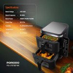 Porodo Lifestyle Double Stack Air Fryer,