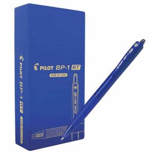 Pilot Retractable Ball Pen BP-1RT بايلوت قلم جاف كبس Nib Size :Medium 1.0, Unit: 12 Pcs Box – 1.200د.ك