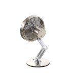 Porodo Lifestyle Metal Desk Fan, 360 Rotating Base, Compact & Portable - Gray