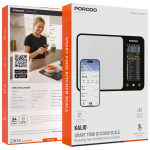 Porodo Lifestyle Kalio Smart Food Kitchen Scale Measuring Tape with Nutritional Calculator - Silver