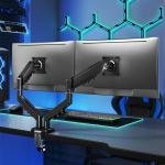 Double Gas Spring Computer Arm with 360 Rotation
