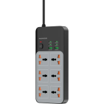Porodo 3000W | 6AC Universal Power Strip with 6 USB Ports (4C + 2A)